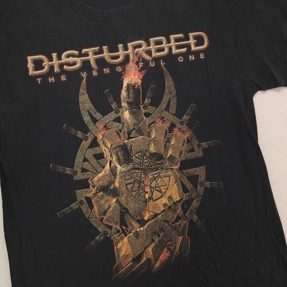 Disturbed The Vengeful One Band Crew Neck Short Sleeve Shirt Mens Size L Black - Picture 4 of 9